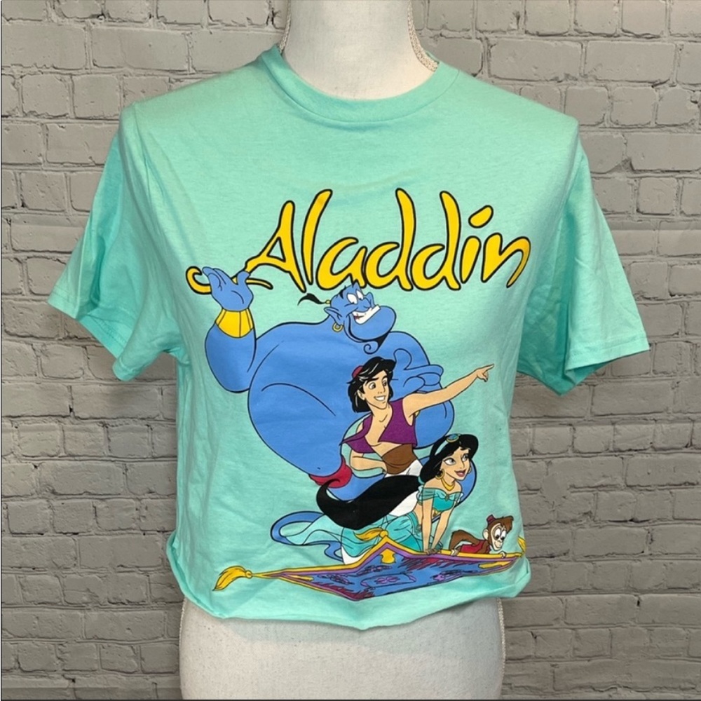 DISNEY Aladdin Cropped T-shirt-Small
